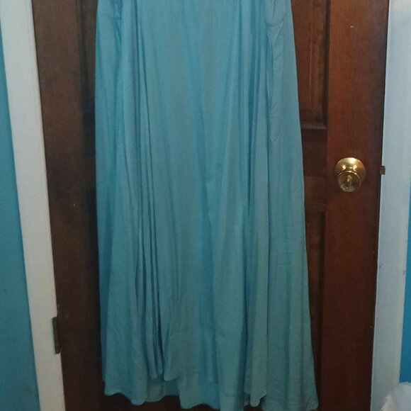 Torrid Tea Length Stretch Challis Trapeze Dress Teal Blue 5x LIKE NEW - Picture 4 of 6